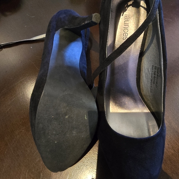 Maurice's size 10 mini platform heels with ankle strap. - Picture 9 of 10